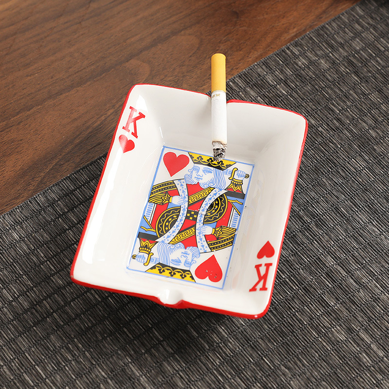 Men'S Accessories Tray - 홈 오피스 포커 도자기 재떨이, 창의적인