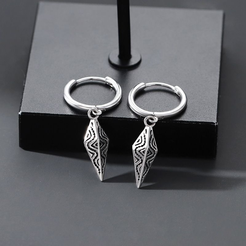 Men'S Accessories Drop Shipping - 빈티지 기하학 패턴 콘 귀 버클