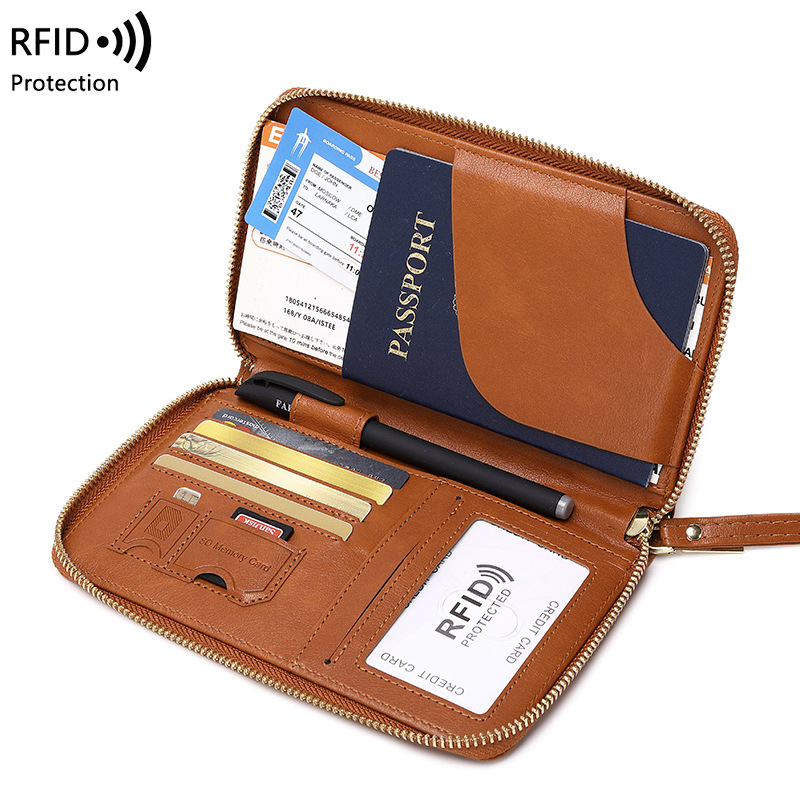 Passport Wallet Rfid - 새로운 가죽 여권 커버 RFID 차단