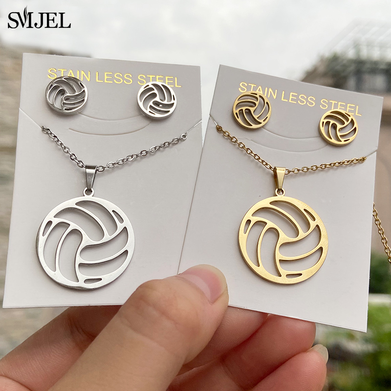 Men'S Volleyball Accessories - 여성을위한 스테인레스 스틸 배구 쥬얼리 세트