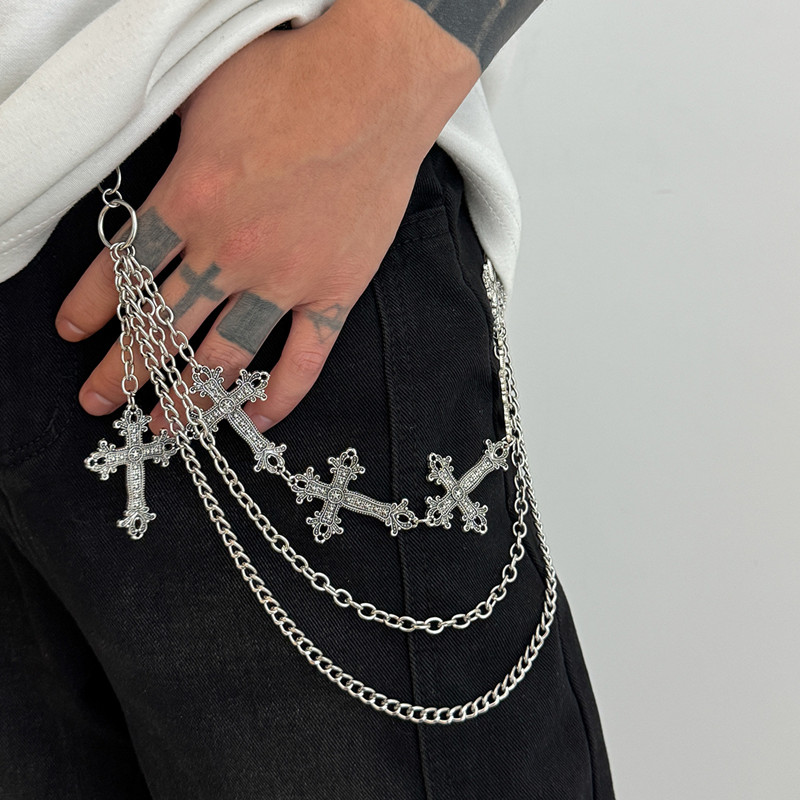 Men'S Accessories For Jeans - 패션 펑크 메탈 팬츠 체인 힙합