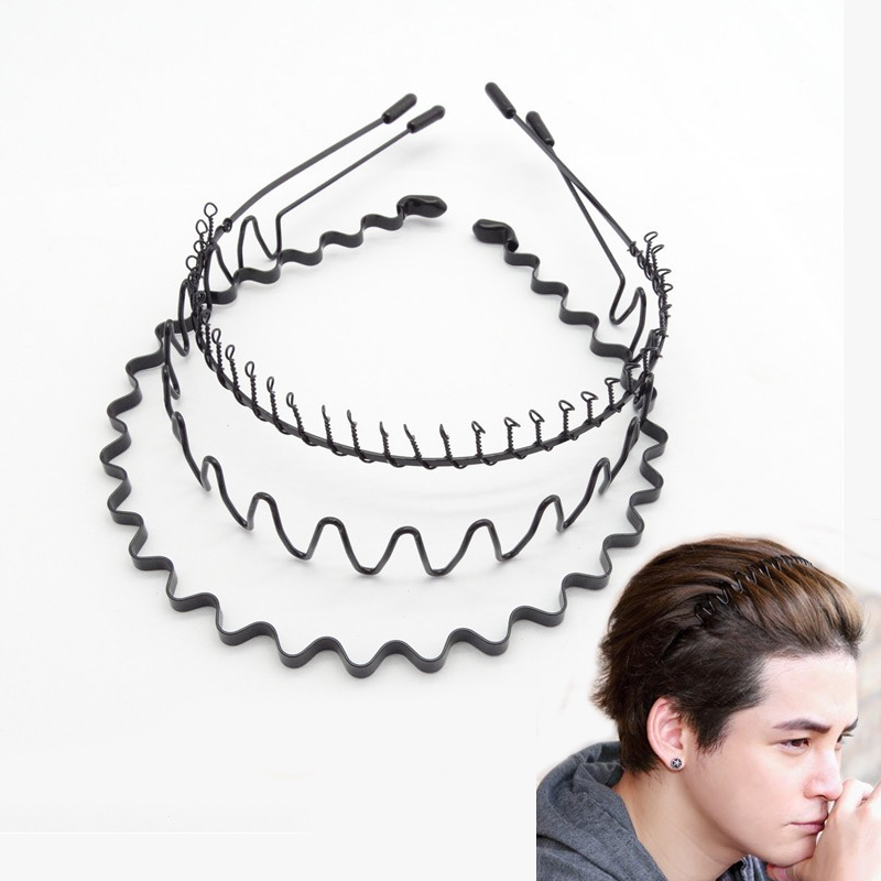 Mens Accessories Style - 패션 블랙 메탈 웨이브 스포츠 헤어