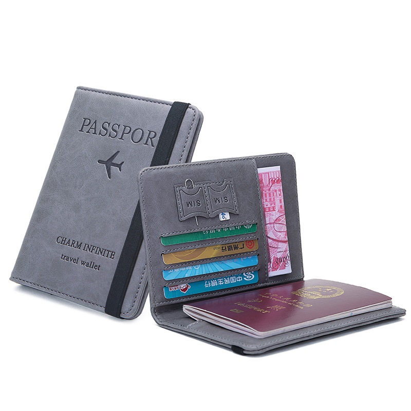 Passport Wallet Rfid - 탄성 밴드 가죽 여권 커버 RFID