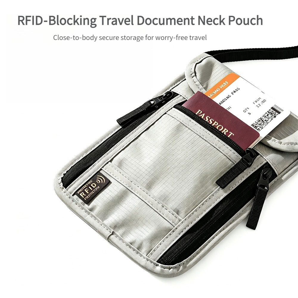 Passport Wallet Rfid - 여행용 목걸이 지갑, RFID 차단 기능이