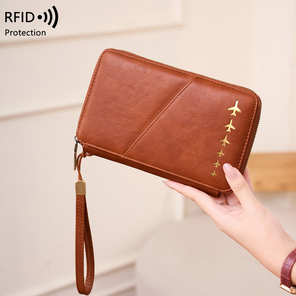 트렌디한 비행기 디자인 RFID 차단 여권 지갑 롱 지 - Passport Wallet Rfid 리뷰 및 가격
