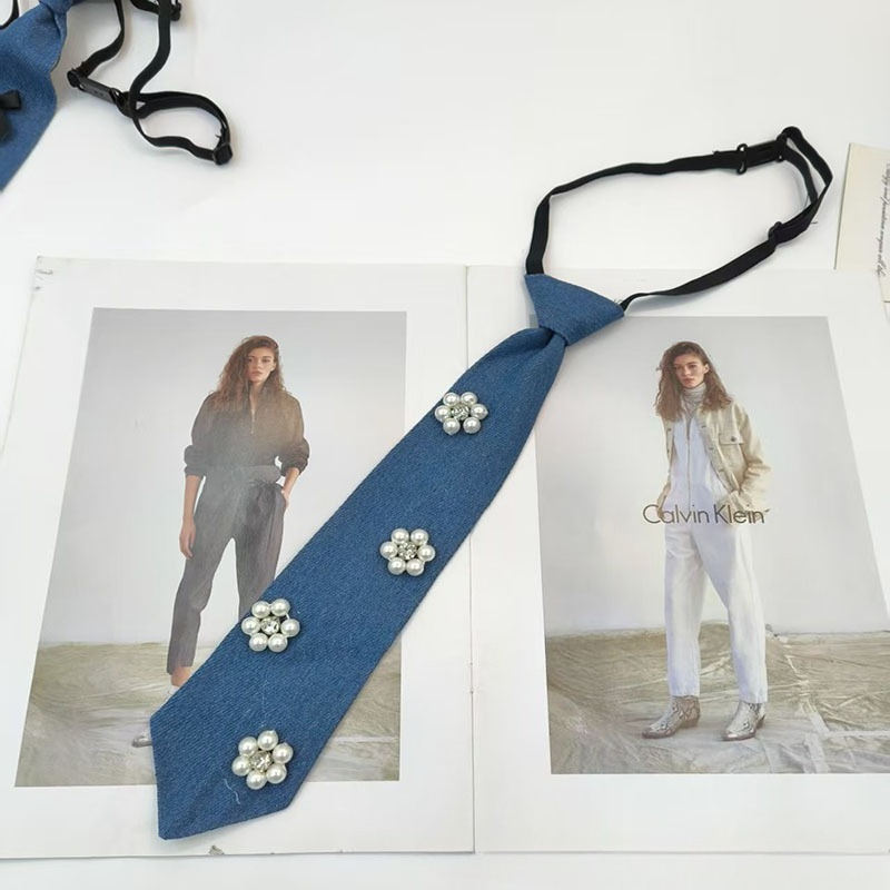카우보이 스타일 블루 넥타이 JK 셔츠 태슬 체인 보타 - Men Accessories Neck Chain 리뷰 및 가격