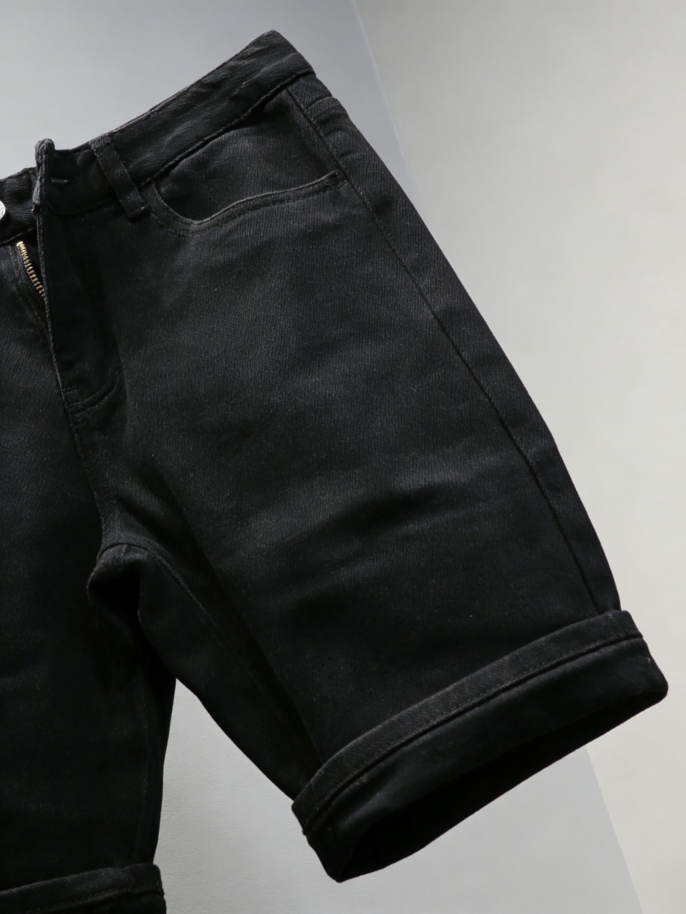 플레인 진 블랙 슬림 데님 반바지 남성용 라이트 레트로 - Mens Accessories Style 리뷰 및 가격