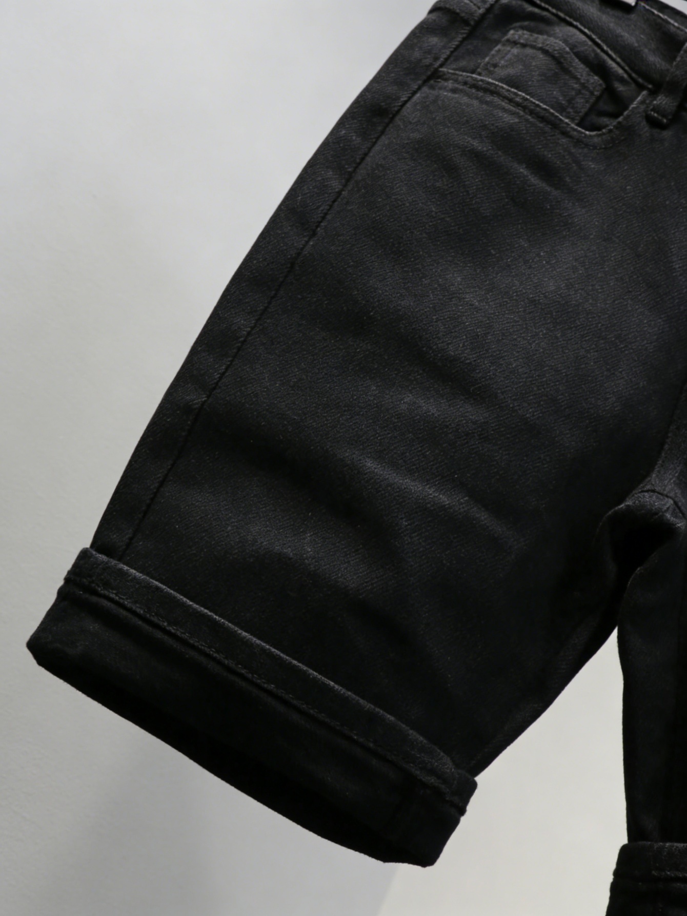 플레인 진 블랙 슬림 데님 반바지 남성용 라이트 레트로 - Mens Accessories Style 리뷰 및 가격