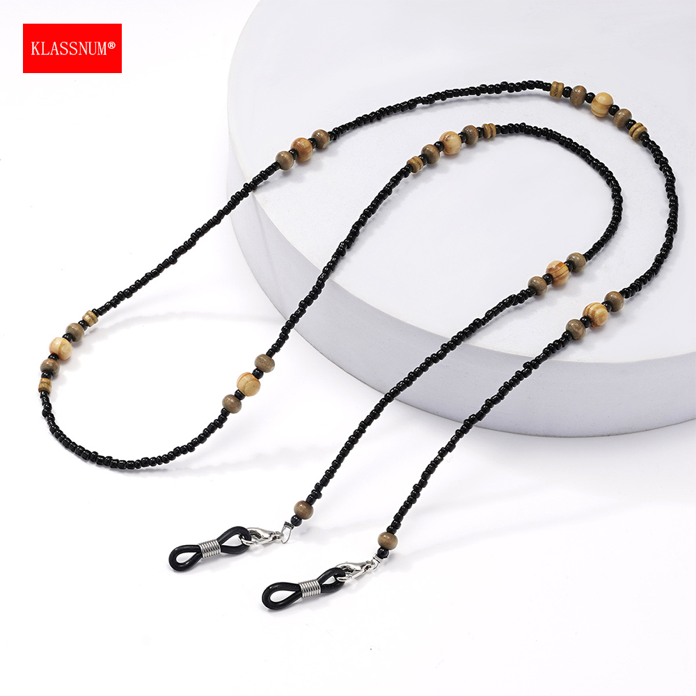 KLASSNUM 빈티지 안경 끈 남성 여성 라운드 우드 - Men Accessories Neck Chain 리뷰 및 가격