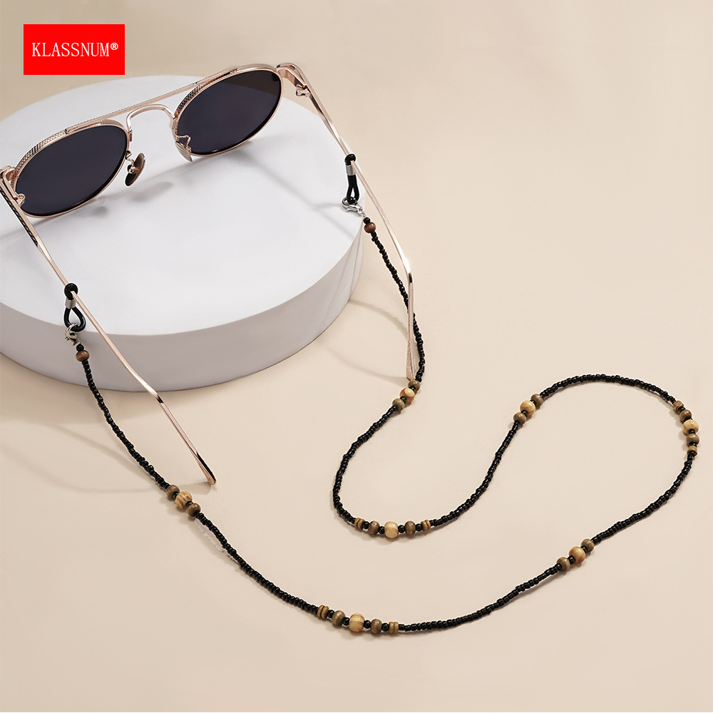 KLASSNUM 빈티지 안경 끈 남성 여성 라운드 우드 - Men Accessories Neck Chain 리뷰 및 가격