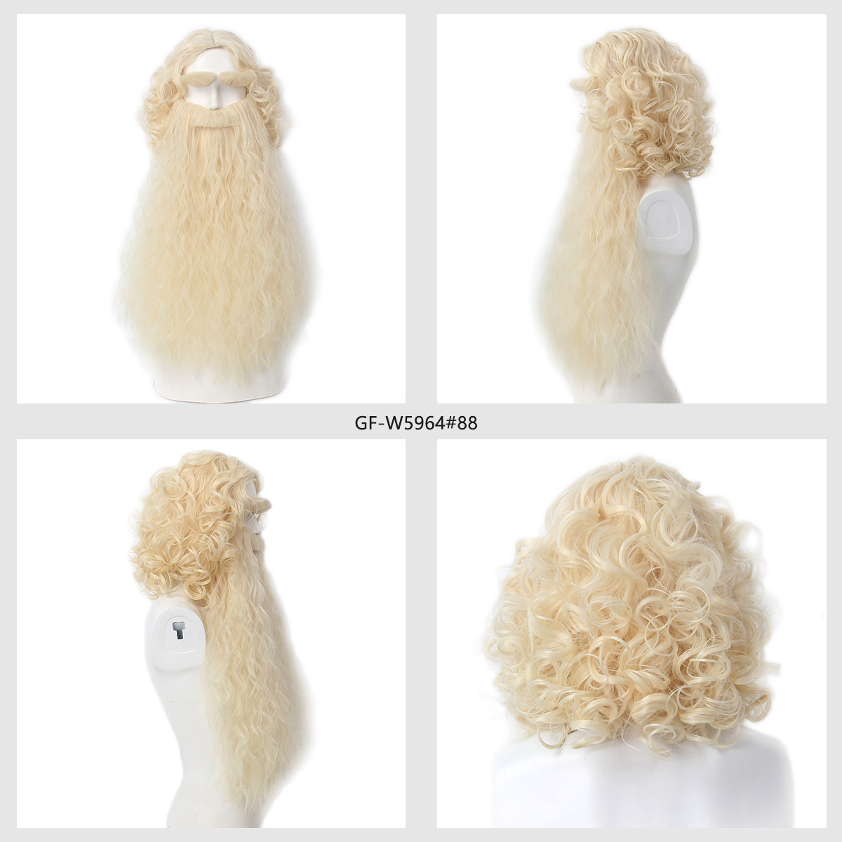 크리스마스 산타 클로스 헤어 가발 + 수염 세트 마법사 - Mens Accessories Style 리뷰 및 가격