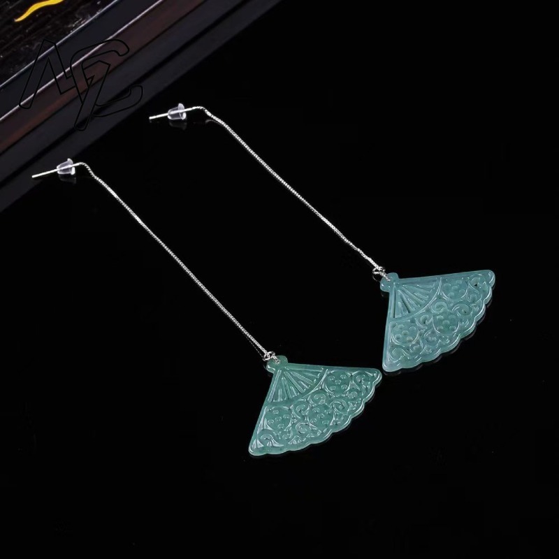 천연 블루 워터 에메랄드 옥 팬 DIY 귀걸이 참 장식 - Men'S Accessories Drop Shipping 리뷰 및 가격