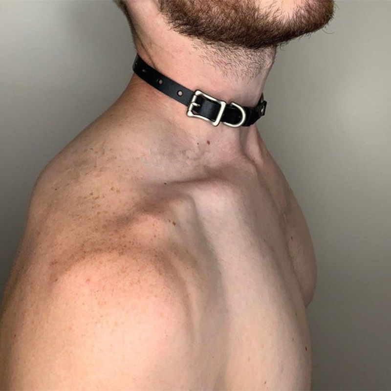 남성용 세련된 합성 가죽 초커, 고딕 주얼리, 게이 의 - Men Accessories Neck Chain 리뷰 및 가격