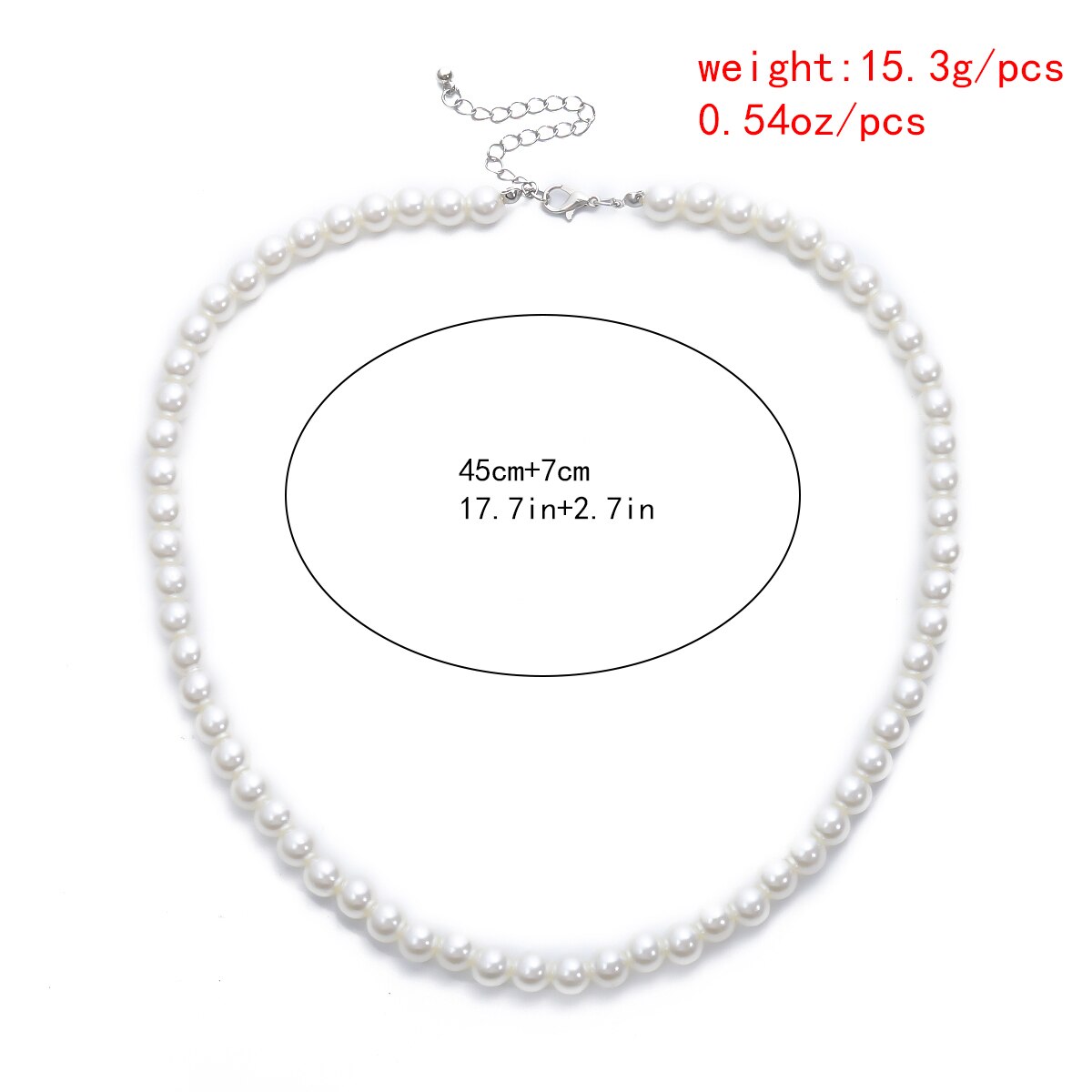 심플 모조 진주 비즈 짧은 초커 목걸이, 트렌디한 흰색 - Men Accessories Neck Chain 리뷰 및 가격