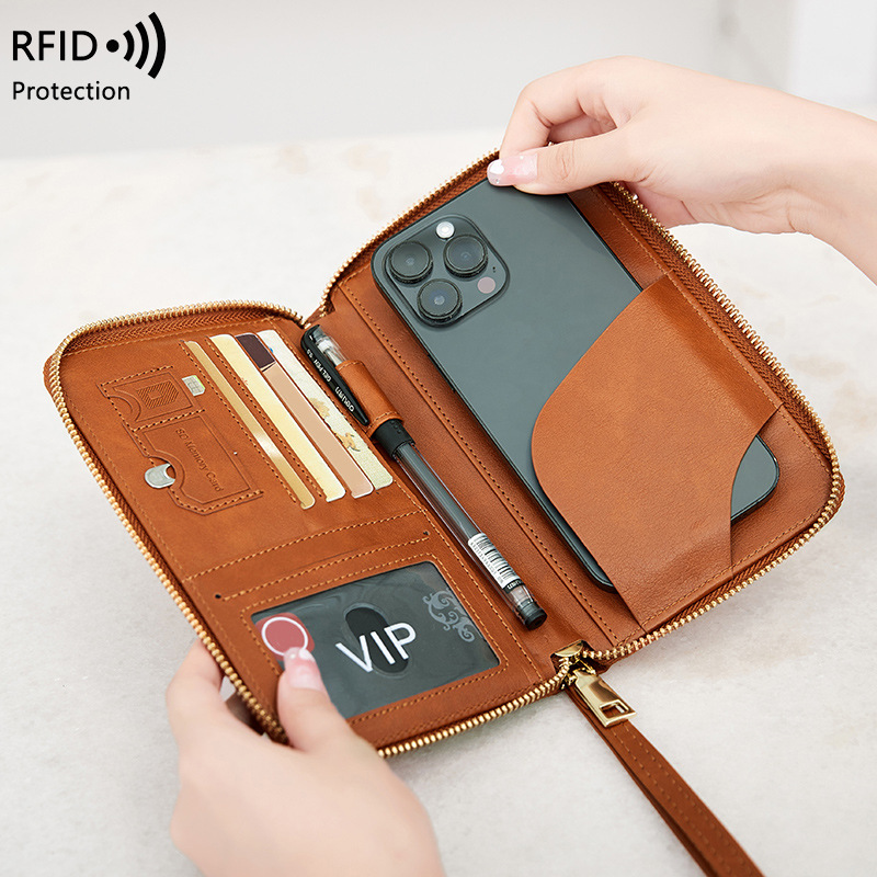 새로운 가죽 여권 커버 RFID 차단 카드 홀더 지퍼  - Passport Wallet Rfid 리뷰 및 가격