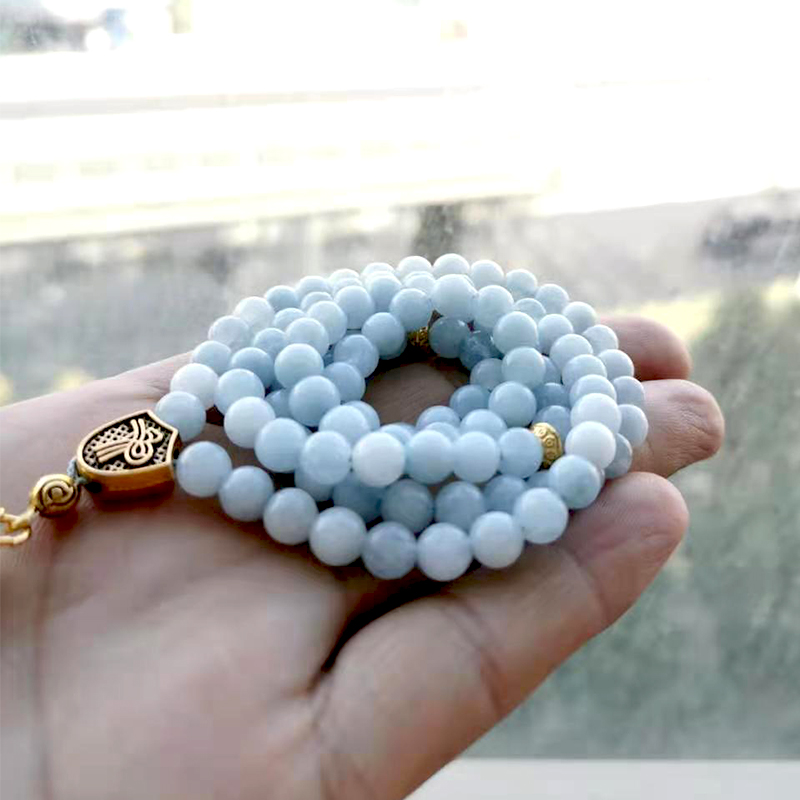 Tasbih 천연 아쿠아 마린 스톤 이슬람 팔찌, 터키 - Men Accessories Hk 리뷰 및 가격