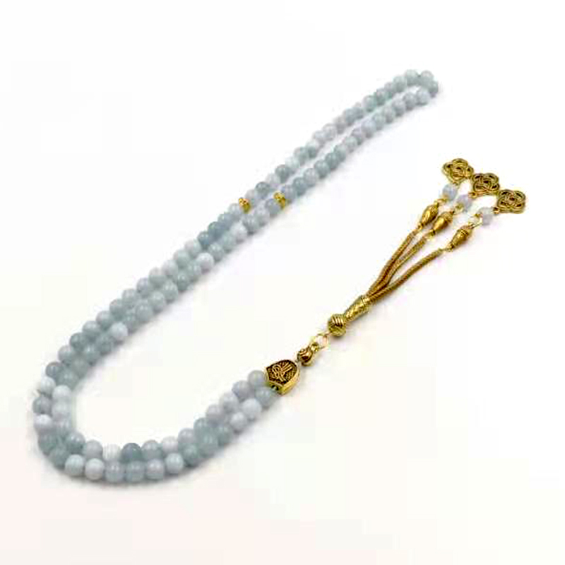 Tasbih 천연 아쿠아 마린 스톤 이슬람 팔찌, 터키 - Men Accessories Hk 리뷰 및 가격