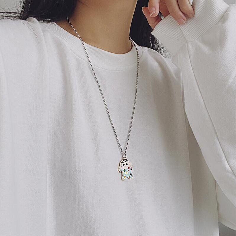 크레용 신짱 만화 목걸이 귀여운 일본식 베스트 프렌드  - Mens Accessories Style 리뷰 및 가격
