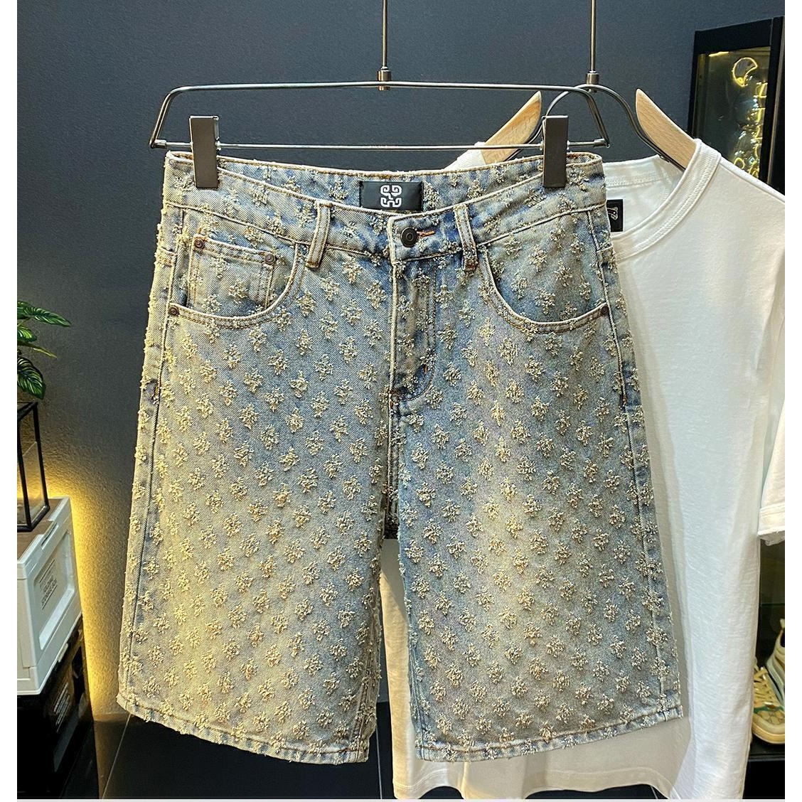 여름 하이 스트리트 데님 반바지 남성 캐주얼 청반바지  - Men'S Accessories For Jeans 리뷰 및 가격