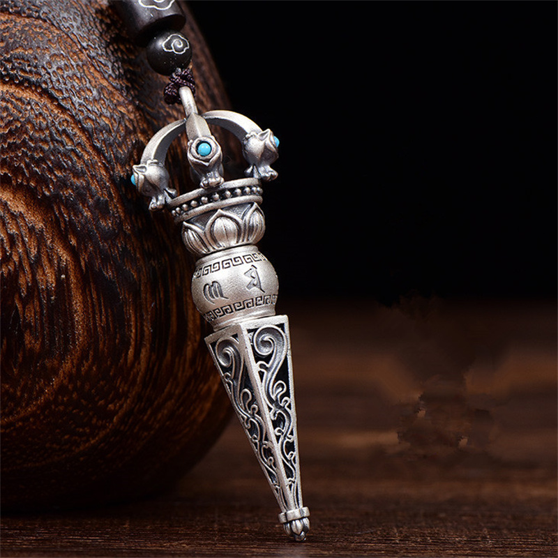 여섯자 진리 Vajra 유봉 펜던트 남성용 쥬얼리 레트 - Men Accessories Neck Chain 리뷰 및 가격