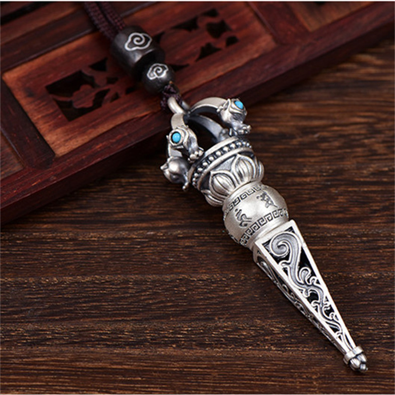 여섯자 진리 Vajra 유봉 펜던트 남성용 쥬얼리 레트 - Men Accessories Neck Chain 리뷰 및 가격