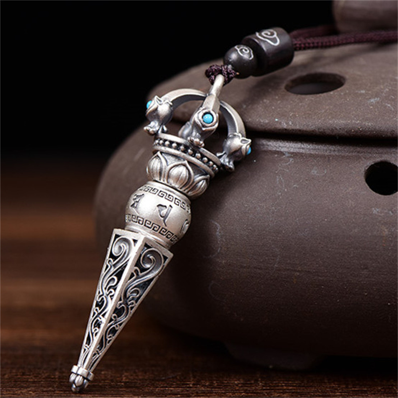 여섯자 진리 Vajra 유봉 펜던트 남성용 쥬얼리 레트 - Men Accessories Neck Chain 리뷰 및 가격