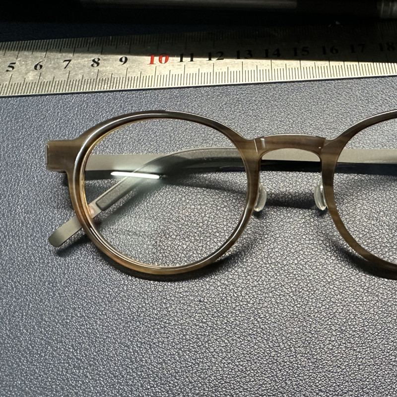 버팔로 혼 티타늄 안경테, 레트로 라운드 근시 광학 안 - Men Accessories Hk 리뷰 및 가격