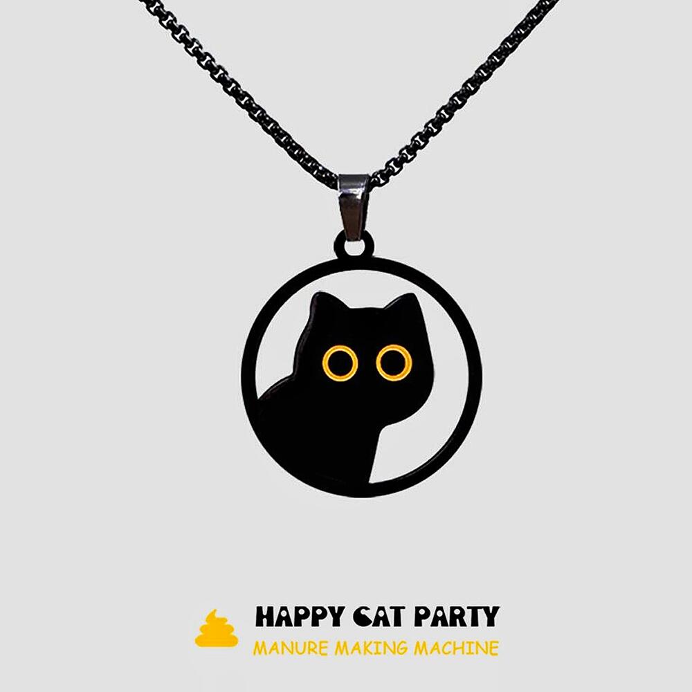 2024 티타늄 스틸 블랙 고양이 목걸이, 남성 트렌드 - Men Accessories Neck Chain 리뷰 및 가격