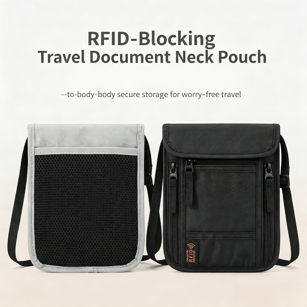 여행용 목걸이 지갑, RFID 차단 기능이 있는 여권  - Passport Wallet Rfid 리뷰 및 가격